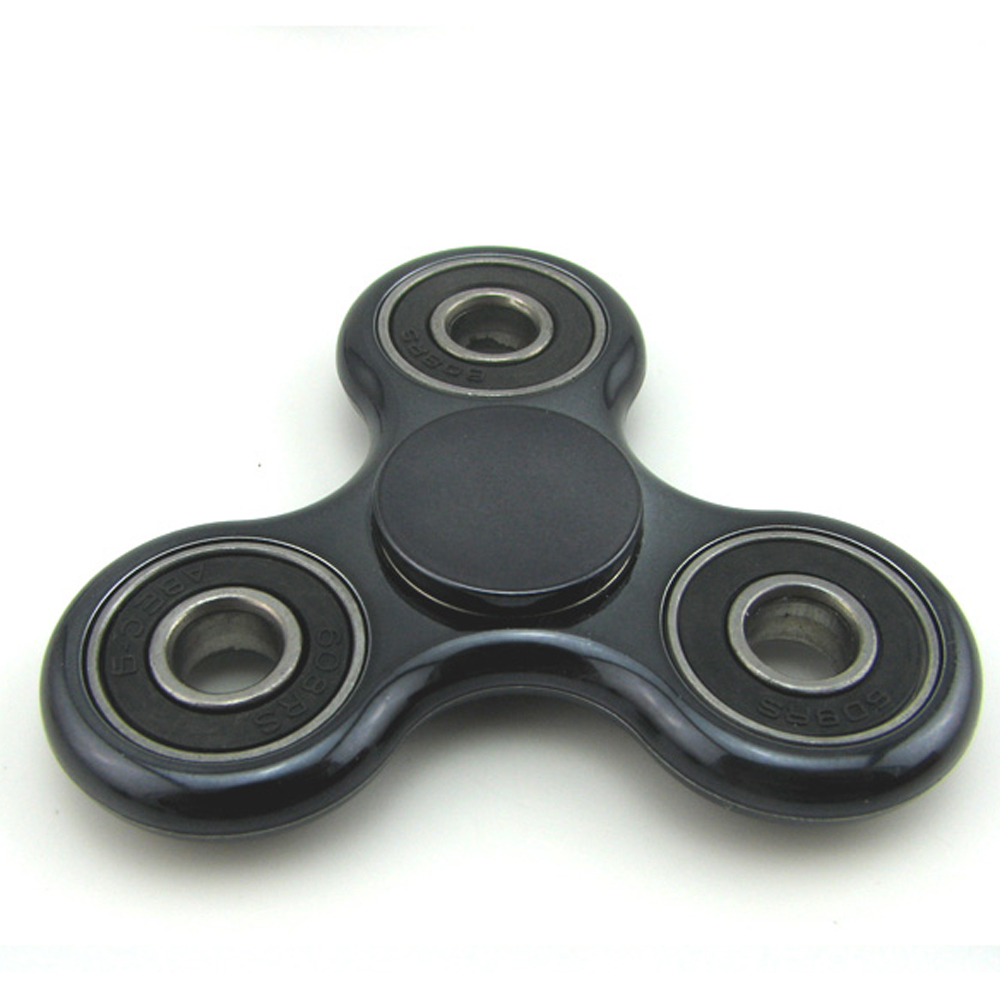 Electroplate Fidget SPINNER Hand Stress Reducer Toy for Anxiety, and Autism Adult, Child (Black)''''